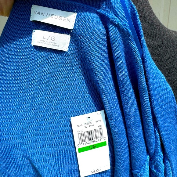 Van Heusen, Blue, Long Sleeve, Cardigan, Size Large - Picture 3 of 3